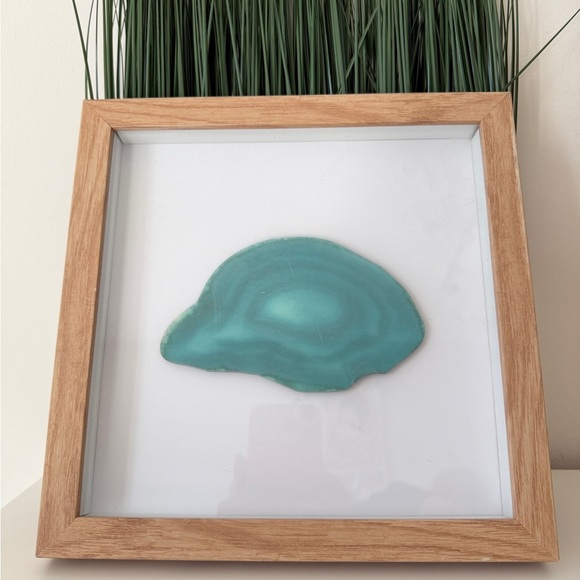 Other - Teal Agate Slice Framed Wall Art
